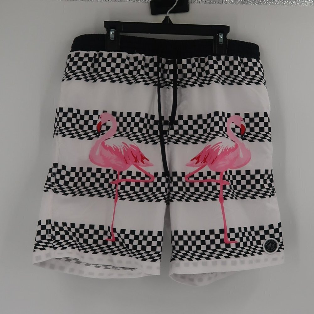 Brooklyn Cloth kent ave flamingo Swim Trunks Size Medium